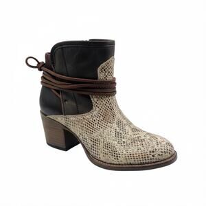 Freebird Casey Snake Print Leather Lace Women's Boots Size US 9